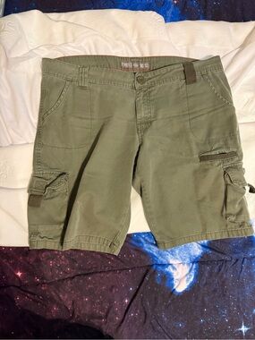 Dickies Olive Cargo Utility Shorts for Women